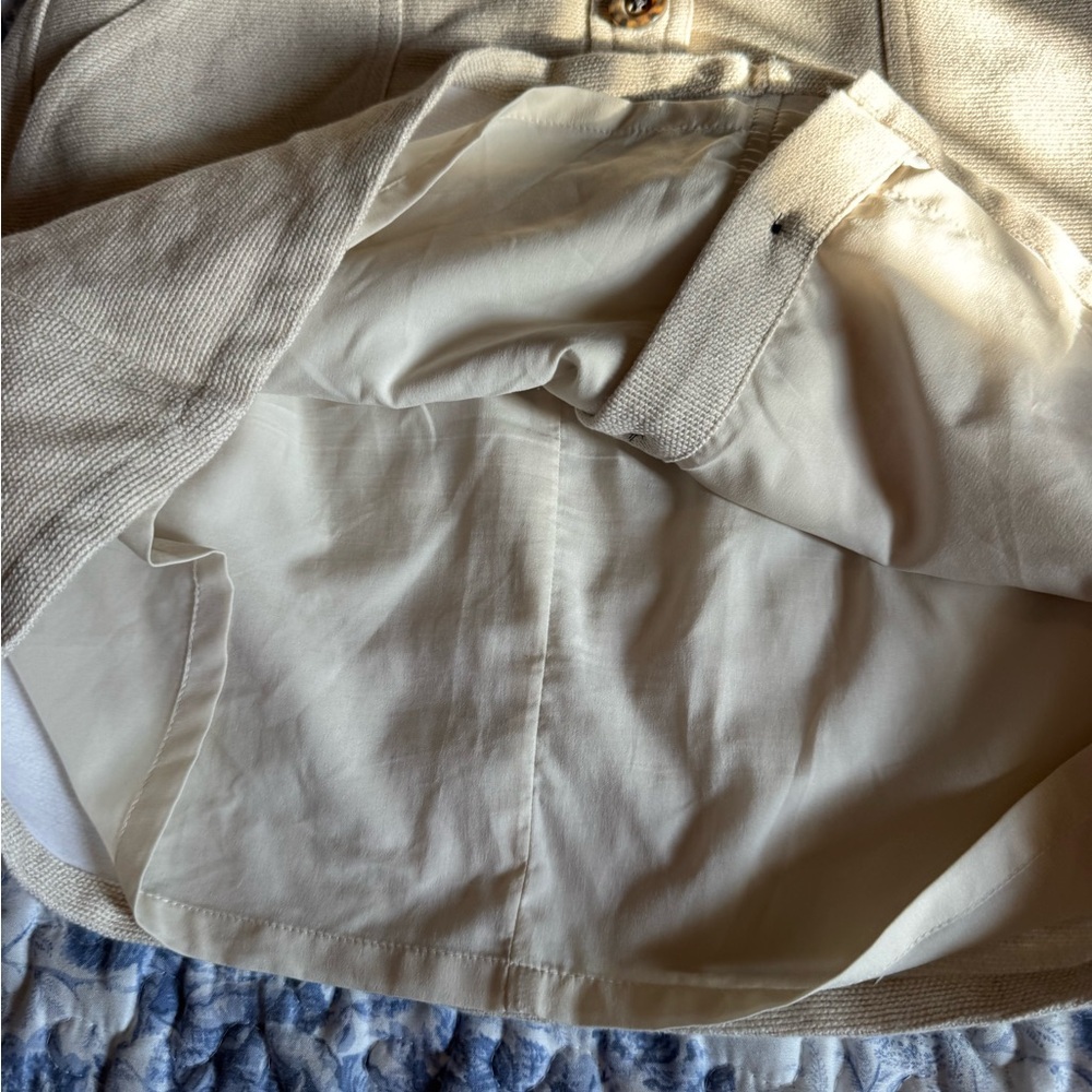 Banana Republic Light Tan Button-Front Mini Skirt - Picture 4 of 6